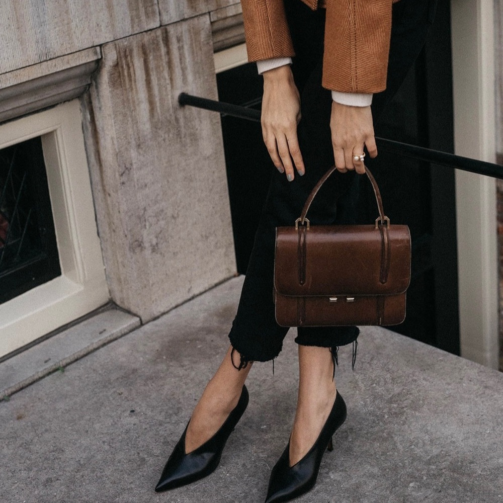 CELINE V Neck Kitten Heels